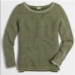 J. Crew Olive and Cream Sweater NWT